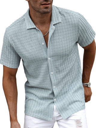 Men's Summer Button-Down Shirt | Ventilated Casual Design 5