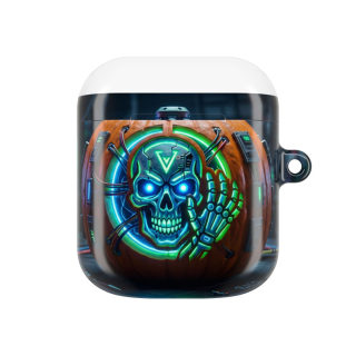 Neon Skull Pumpkin AirPod Case 3