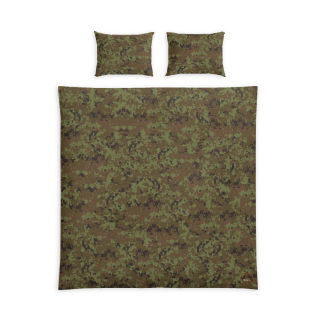 Digital Camo Duvet Cover Cotton Bed Set (Military Green)
