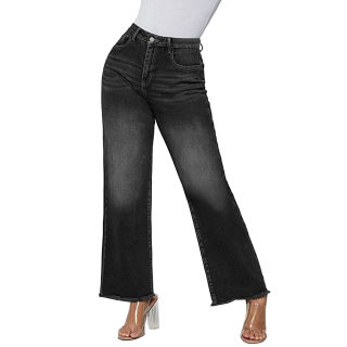 Vintage Washed Cat-Whisker Distressed Cropped Jeans | Women's 4