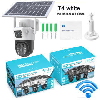 Solar-Powered WiFi Dual-Screen PTZ Camera with 10x Zoom