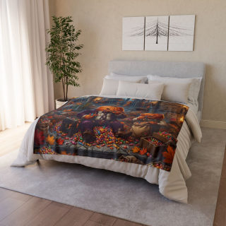 Jack-o'-Lantern Candy Feast Blanket 11