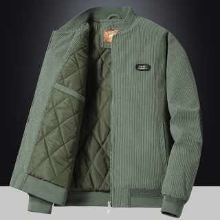 Autumn/Winter Corduroy Coat | Men's Padded Baseball Collar Jacket