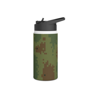 Pixel Camouflage Stainless Steel Water Bottle | Standard Lid 4
