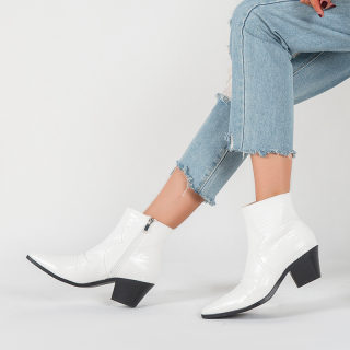Large Size Snakeskin Chelsea Boots | Thick Heel Short Boots 4