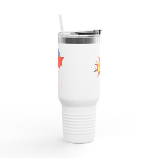 Super Mom comic burst insulated travel mug