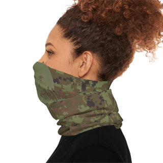 Dripping Skull Camo Neck Gaiter — Military Green 7