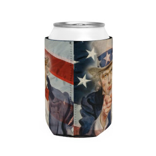 Uncle Sam Pointing Can Cooler Sleeve | American Flag Patriotic 6