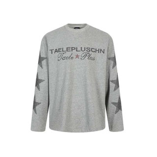 Star Letter Rhinestone Long Sleeve T-Shirt | Men's American Retro