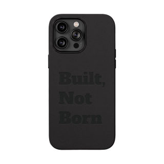 "Built, Not Born" PU Leather Phone Case | Debossed Text, Black 10