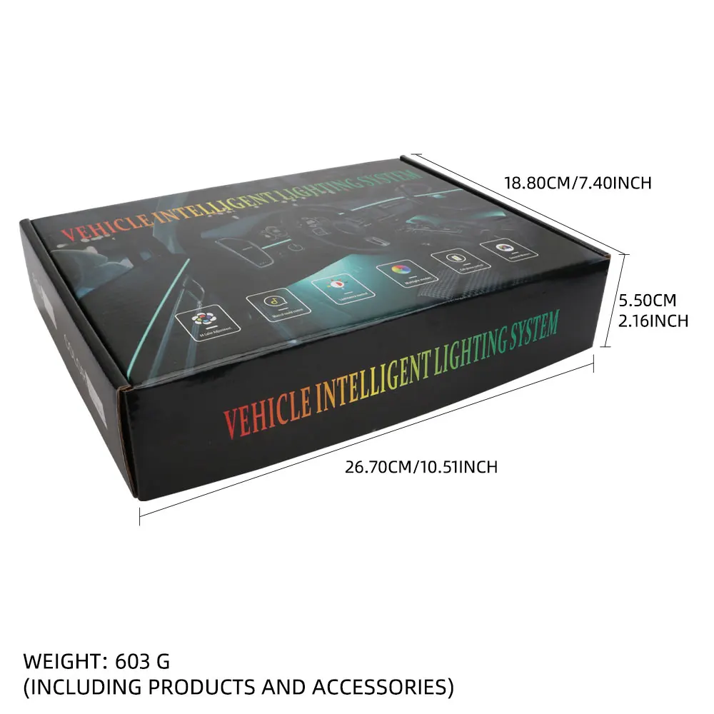 10-in-1 Car LED Acrylic Ambient Light Strip | RGB App/Remote Control 6