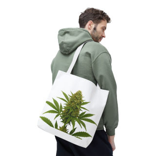 Cannabis Bud Illustration Tote | Botanical Cannabis Plant Tote 83