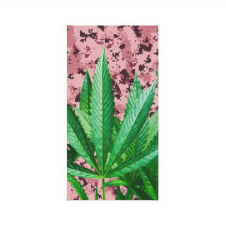 Green Cannabis Leaf Neck Gaiter 3