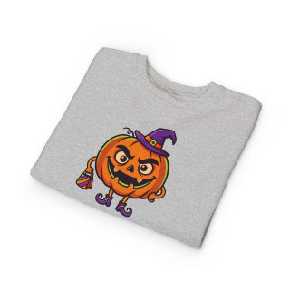 Jack-o'-Lantern Witch Pumpkin Toddler Sweatshirt 19