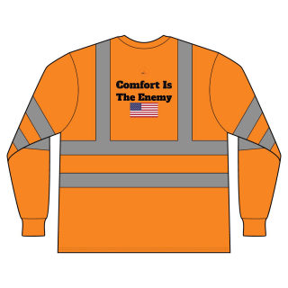 Comfort Is The Enemy reflective long sleeve t-shirt