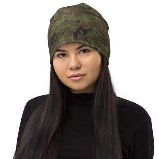 All-Over Print Beanie Green Digital Camo 9