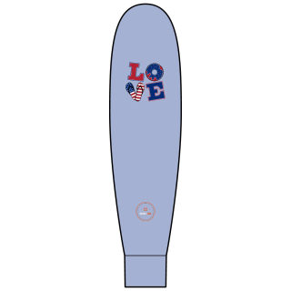 Love American flag pattern long sleeve shirt 3