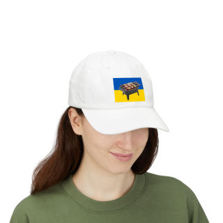 Grill Skewers on Blue Yellow Flag Dad Cap | BBQ Ukraine Baseball Hat 67