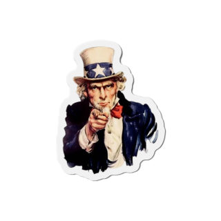 Uncle Sam Pointing Die-Cut Magnet | Patriotic Americana Refrigerator Magnet 3