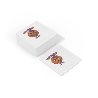 Jack-o'-Lantern Trick or Treat Napkins | Halloween Paper Cocktail Napkins 5