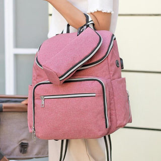 Fashionable Waterproof Multi-Function Diaper Bag Backpack 4