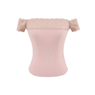 One-Shoulder Elastic Casual T-Shirt | Fitted Cotton-Spandex Top 2