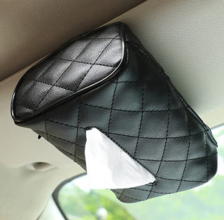 Hanging Leather Tissue Box for Car 4