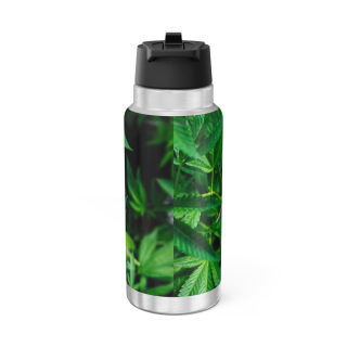 Cannabis Leaf Pattern Tumbler | 32oz Water Bottle 3