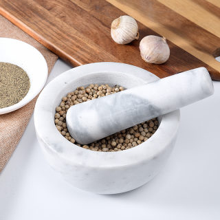 Marble Mortar and Pestle | Household Kitchen Spice Grinder