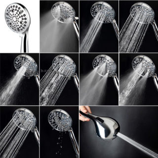 10-Function Shower Head Set with Spray Gun | American Style Supercharged 6