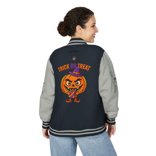 Trick or Treat Jack-o'-Lantern Letterman Jacket | Halloween Varsity Jacket 43