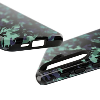 Teal Black Abstract Camo Phone Case 147