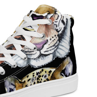 Men's High-Top Canvas Shoes "Lion Print" 17