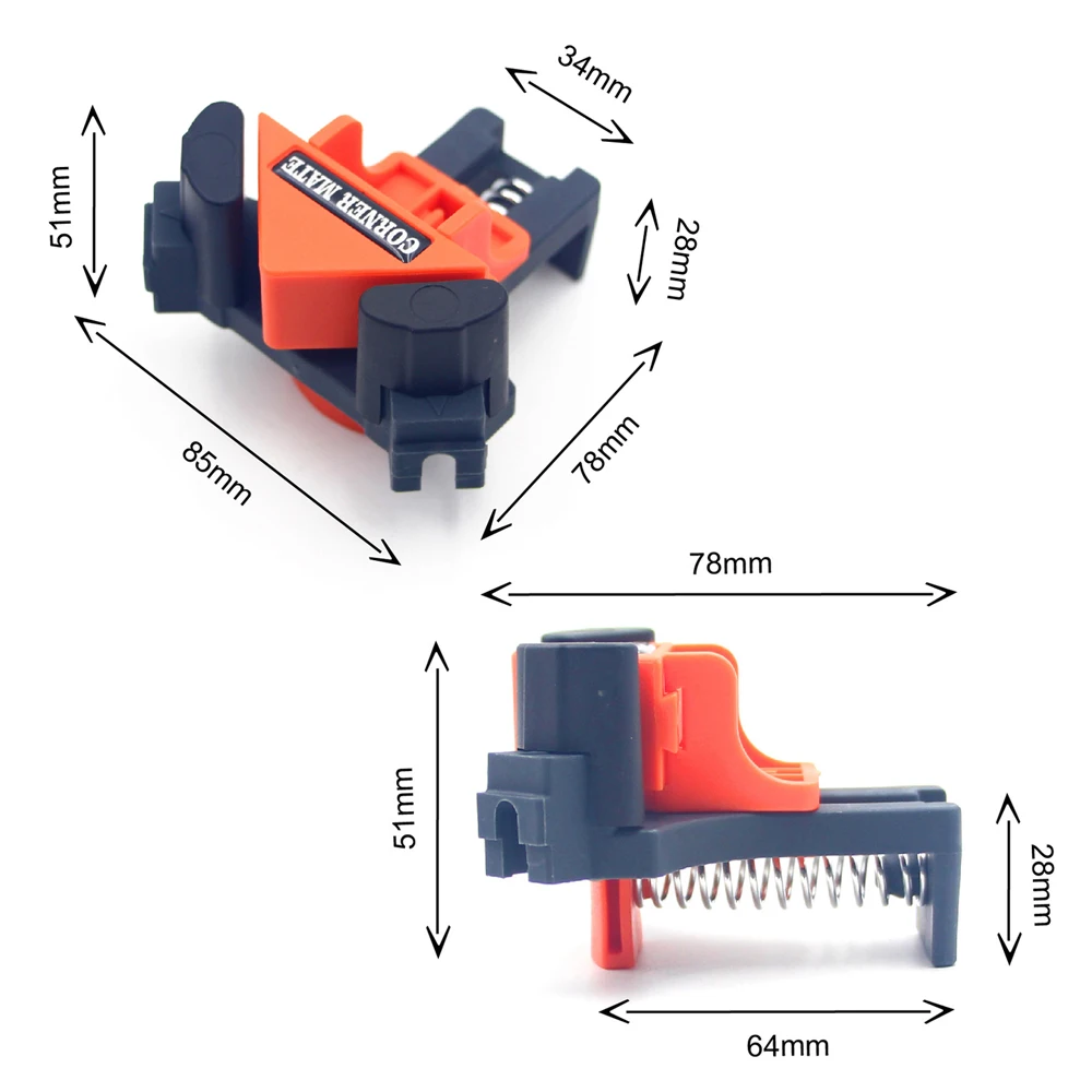 4-Piece 90° Right Angle Clamp Set | Woodworking Corner Fixing Clips 3