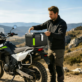 Motorcycle top case — 45L/55L quick-release trunk, fits BMW R12 series 6
