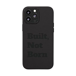 "Built, Not Born" PU Leather Phone Case | Debossed Text, Black 6