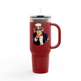 Uncle Sam Pointing Travel Mug | 40oz Insulated Patriotic Tumbler 10