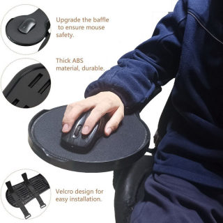 Extra-Large Chair Armrest Pad with Mouse Barrier and Wrist Support 2