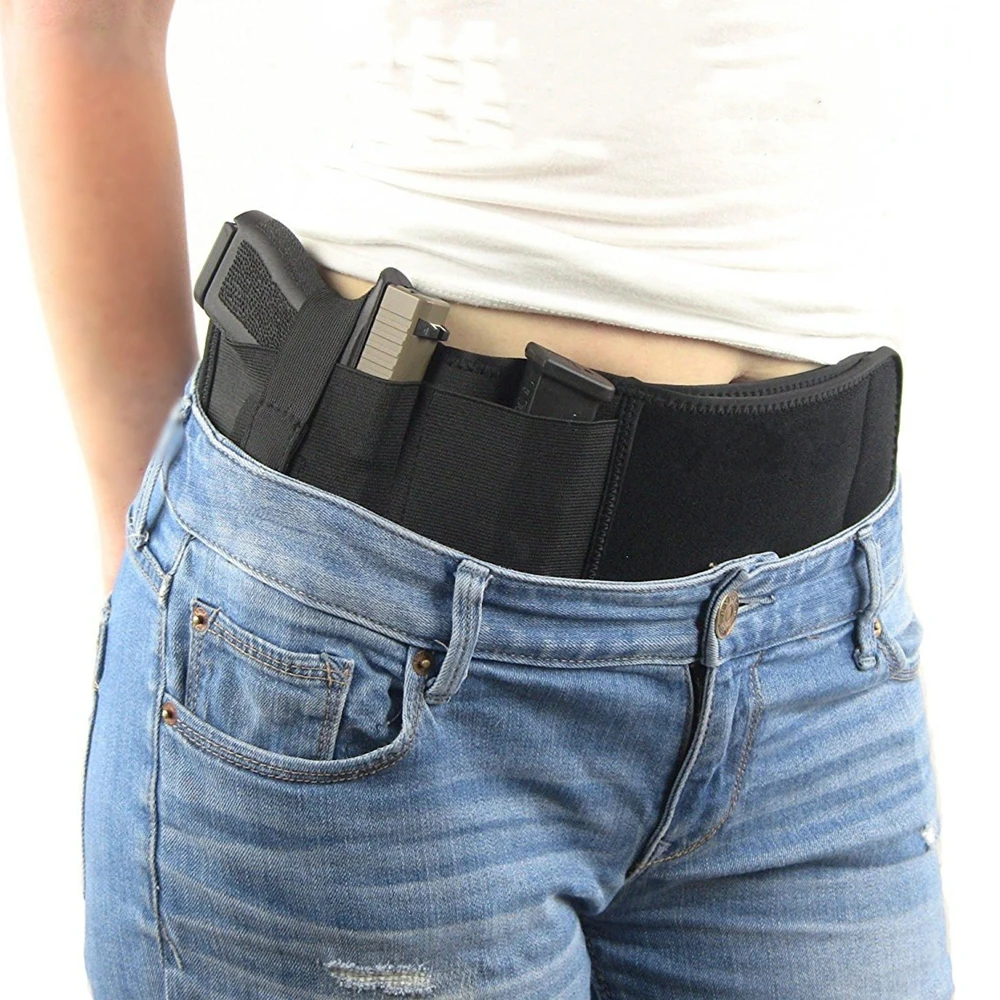 Tactical Pistol Holster | Military Hidden Wide Belt with Phone Pouch