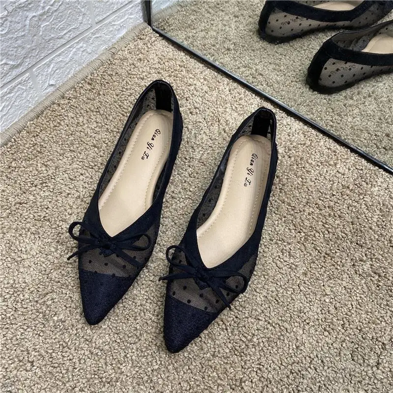 Women's Low-Heel Office Shoes with Bow Detail 5