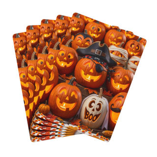 Jack-o'-Lantern Halloween Poker Playing Cards | Spade Ace Design 4