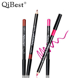 Qibest Black-Barrel Waterproof Lip Liner Pen, 12 Shades 4