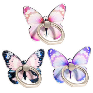 Phone holder — mobile phone holder with colorful painted butterfly cartoon design