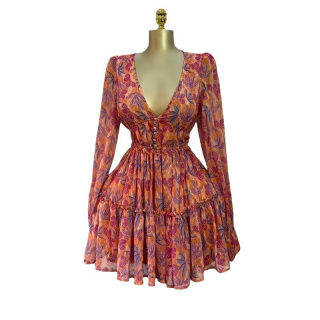 V-Neck High Waist Slimming Short Dress 5