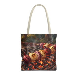 Grilled Vegetable Kabob Tote Bag | BBQ Skewers, Summer Cookout Market Tote 11