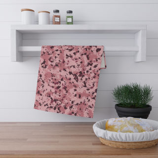 Pink Terrazzo Pattern Tea Towel | Abstract Speckled Kitchen Linen 2