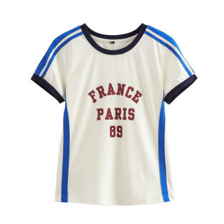 College Style Sports Short Sleeve T-Shirt | Color Block 5