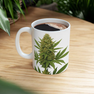 Cannabis Leaf Pattern Mug | Ceramic Coffee Cup 15