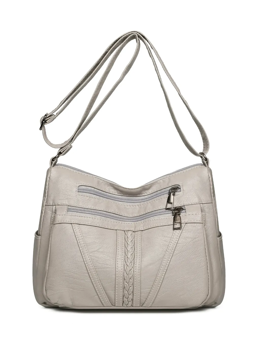 PU Leather Adjustable Strap Shoulder Bag 3