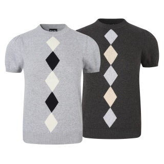 Plaid Knit Crop Top for Women | College Style Short Sleeve 5